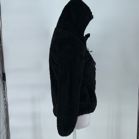 Eddie Bauer Kids Black Sherpa Fleece Hoodie Full Zip Jacket Size Medium - Picture 4 of 9